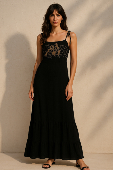 ROBE LONGUE IMPRIMÉ RELIEF