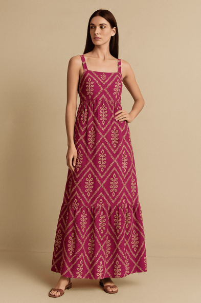 ROBE LONGUE IMPRIMÉ RELIEF