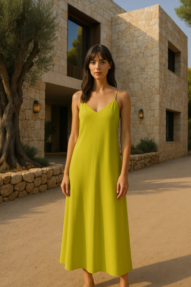 ROBE LONGUE À BRETELLES