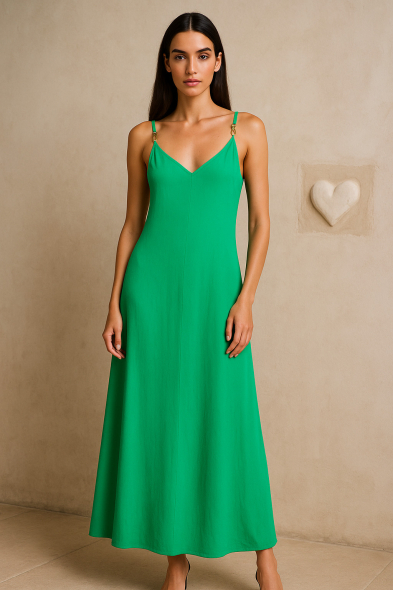 ROBE LONGUE À BRETELLES