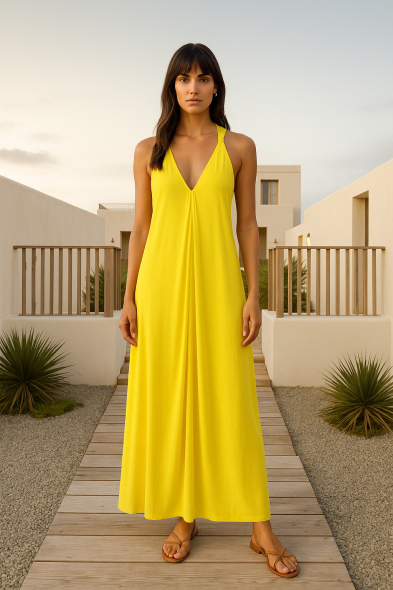 ROBE LONGUE À NŒUD