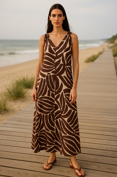ROBE IMPRIMÉE SANS MANCHES 