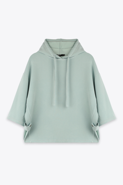 SWEAT À CAPUCHE ET FENTES
