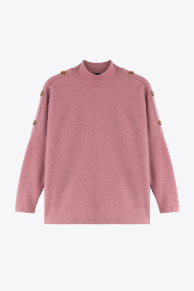 TOP EN MAILLE AVEC BOUTONS