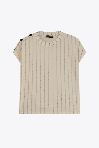 TOP ÉPAULE BOUTONS