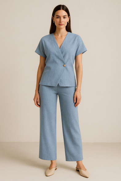 PANTALON À BOUTON