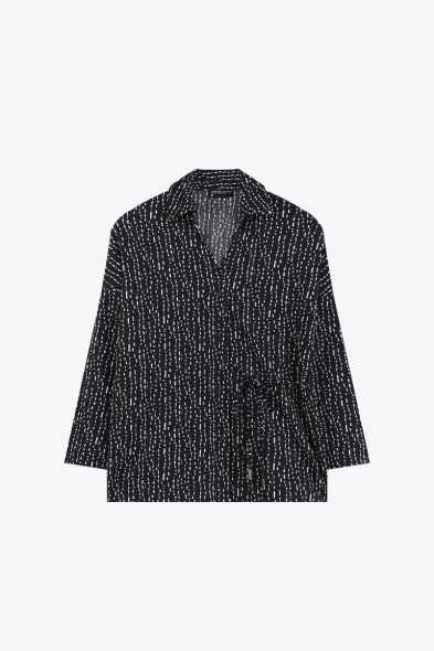 TOP IMPRIMÉ À BOUTONS