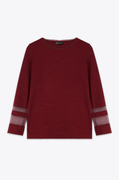 TOP À BANDES EN TULLE 