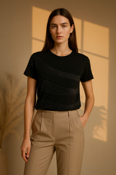 T-SHIRT À STRASS