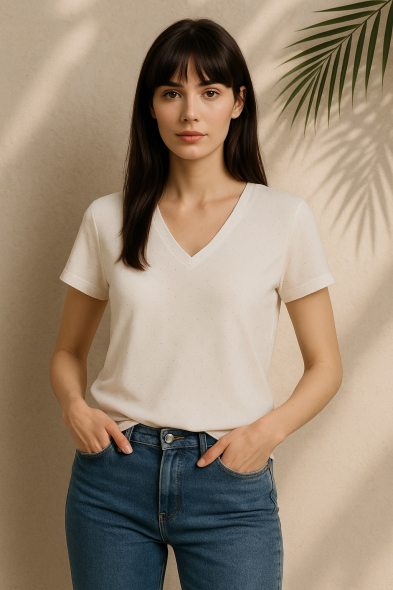 T-SHIRT V DÉLICAT