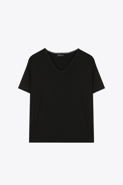 T-SHIRT À COL EN V 