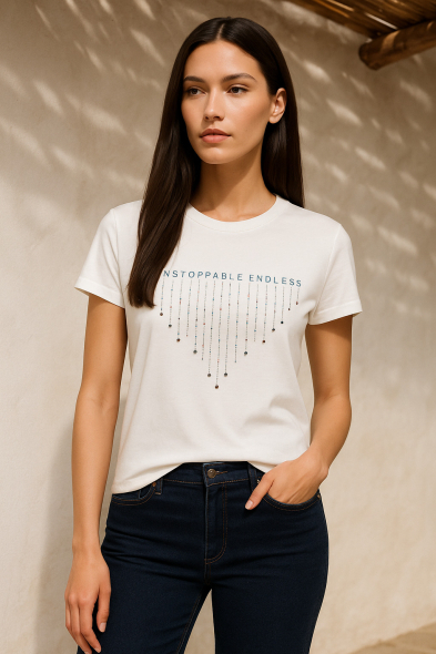 T-SHIRT À STRASS