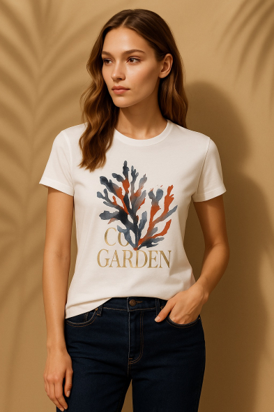 T-SHIRT IMPRIMÉ CORAIL