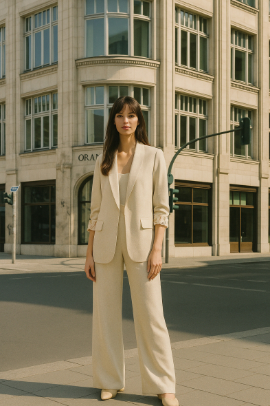 PANTALON BEIGE CHINÉ