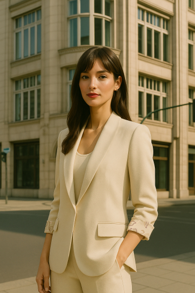 BLAZER BEIGE CHINÉ