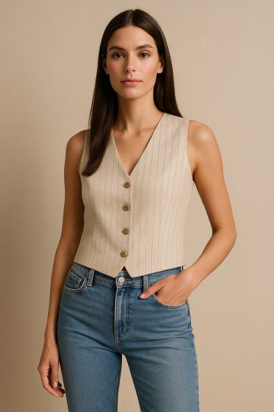 GILET À RAYURES