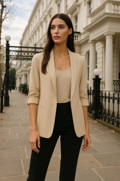 VESTE À MANCHES RETROUSSÉES