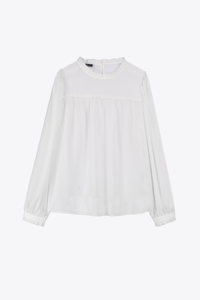 blouse à petits volants