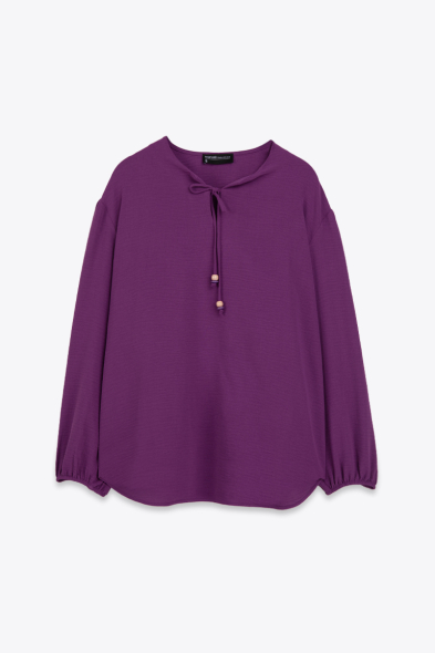 BLOUSE À LACETS