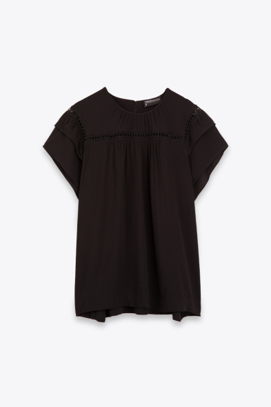 BLOUSE MANCHES COURTES