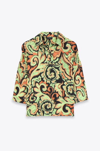 BLOUSE À IMPRIMÉ RETRO
