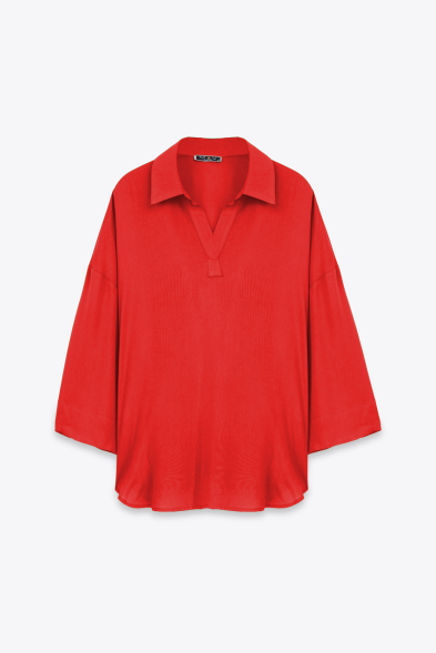 BLOUSE COL POLO