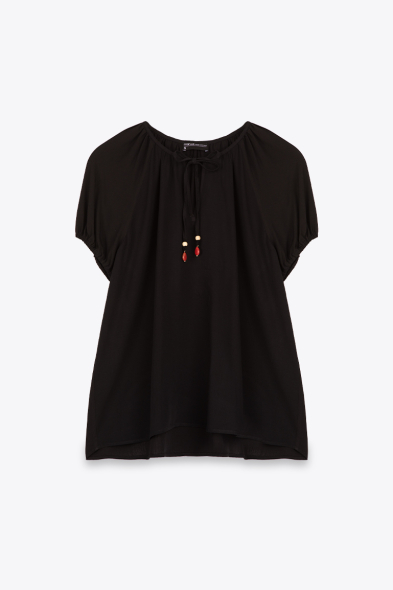 BLOUSE MANCHES COURTES