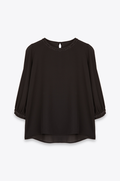 BLOUSE À COL ROND