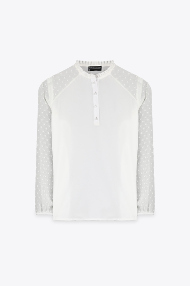 BLOUSE BI-MATIÈRE