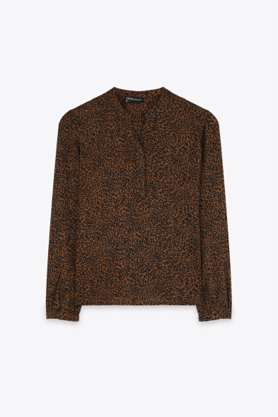 BLOUSE SATINÉE IMPRIMÉE