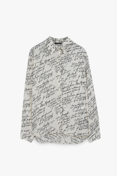 CHEMISE À IMPRIMÉ LETTRES