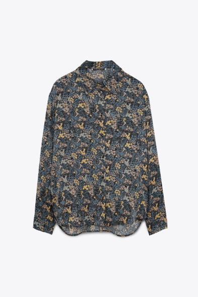 Chemise satinée imprimée
