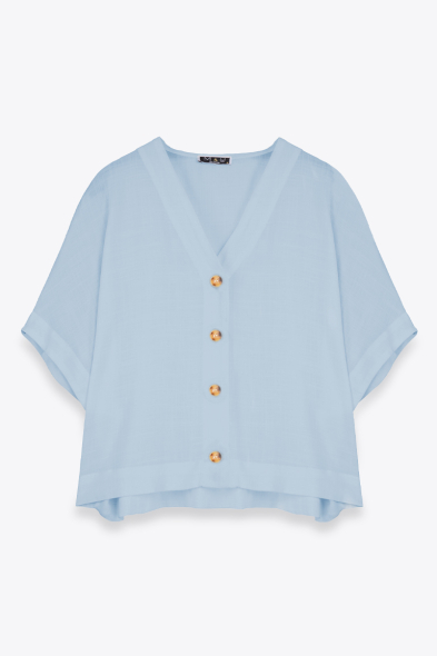 PETITE CHEMISE COL V