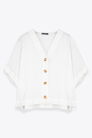 PETITE CHEMISE COL V