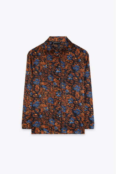 CHEMISE IMPRIMÉE SATINÉE