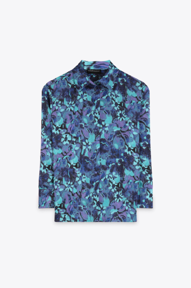 CHEMISE SATINÉE IMPRIMÉE