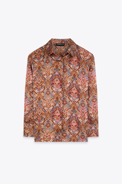 CHEMISE SATINÉE IMPRIMÉE