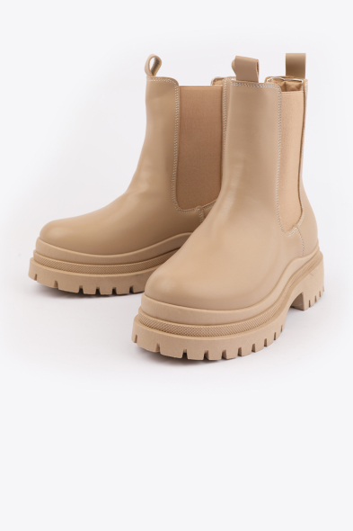 BOTTINES EFFET CUIR