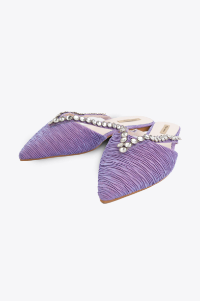 Mules drapées fantaisies