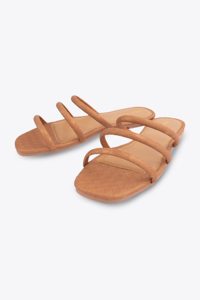 SANDALES PLATES TROIS BRIDES