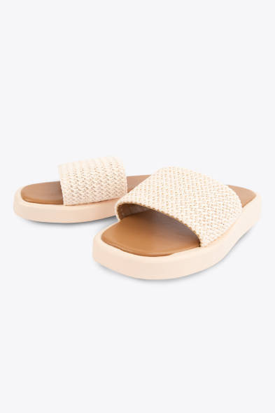 SANDALES UNE BRIDE TISSÉE