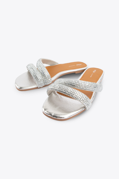 Sandales plates double brides