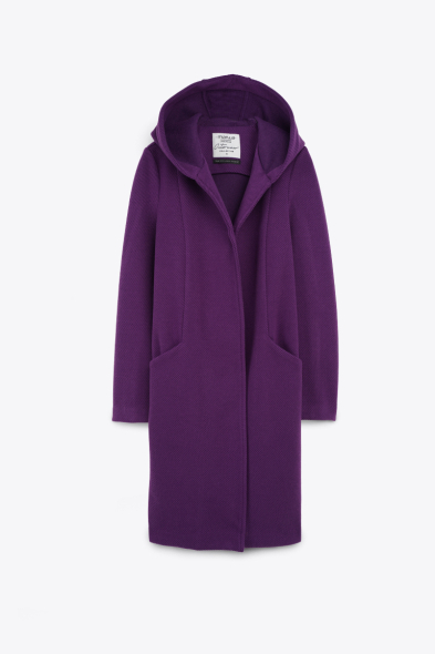 MANTEAU DOUX À CAPUCHE