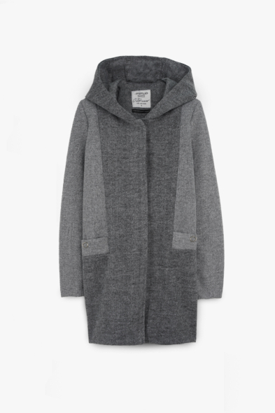 Manteau bi-color