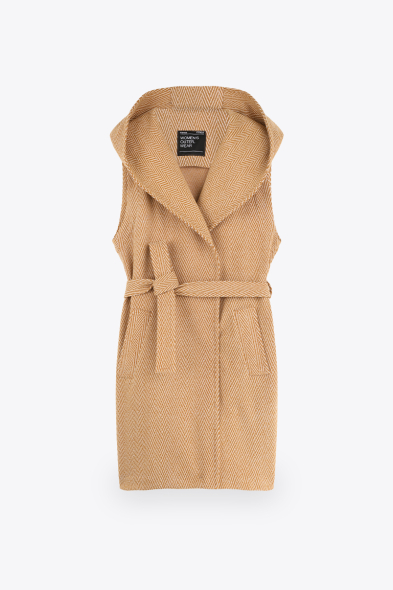 MANTEAU À CAPUCHE SANS MANCHES