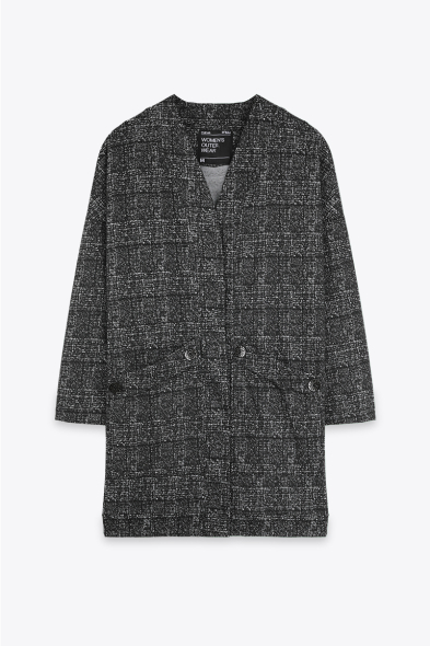 GILET CHINÉ À POCHES