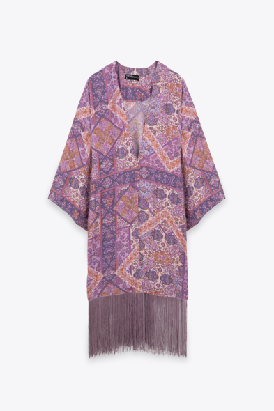 KIMONO GEO AVEC FRANGES