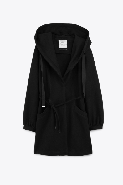 MANTEAU CROISÉ À CAPUCHE