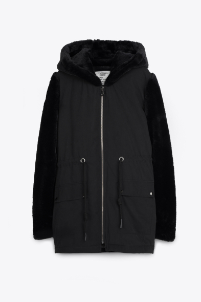 Parka manches fourrure
