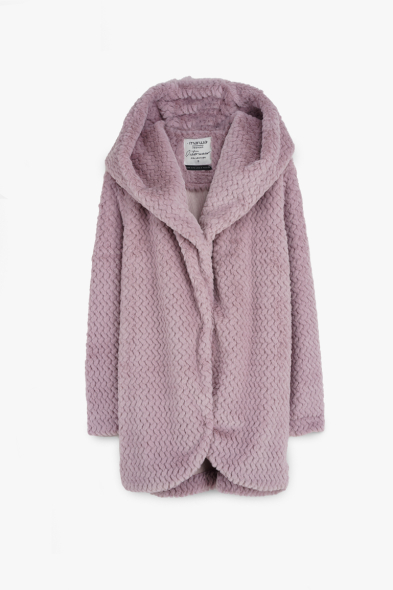 MANTEAU FOURRURE AVEC CAPUCHE